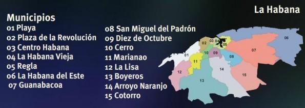 mapa Kuby regla