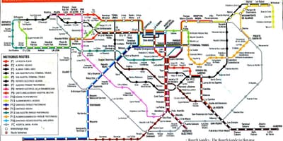 Mapę przystanków autobusowych Hawana 