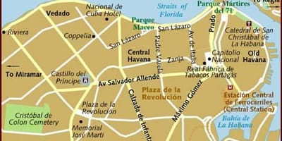 Mapa Hawana