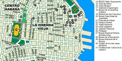 Mapa port w Hawanie mapie