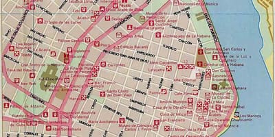 Stara Hawana Kuba mapa